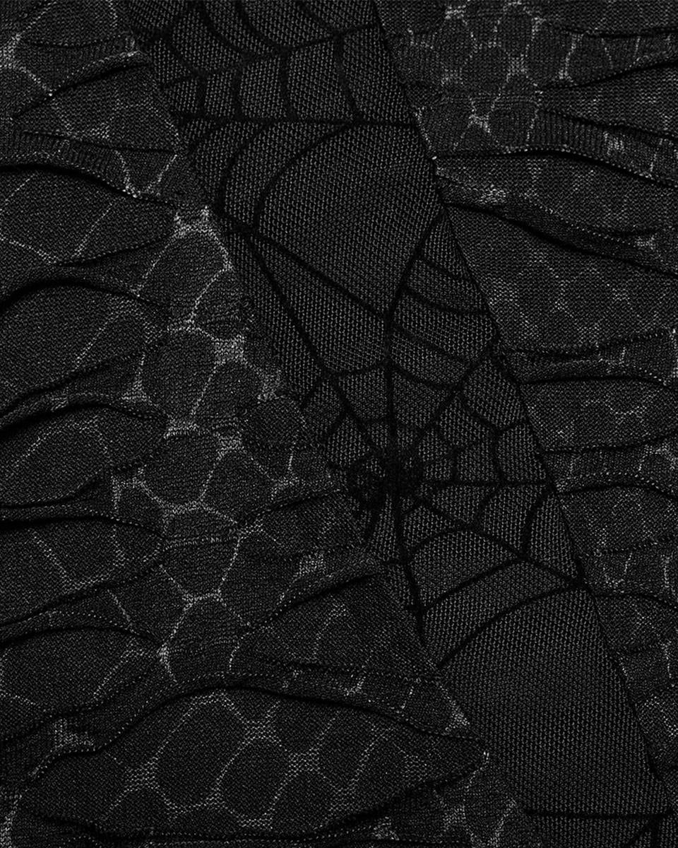 T777-BKM Mens Apocalyptic Gothic Shredded Mesh Tank Top Vest