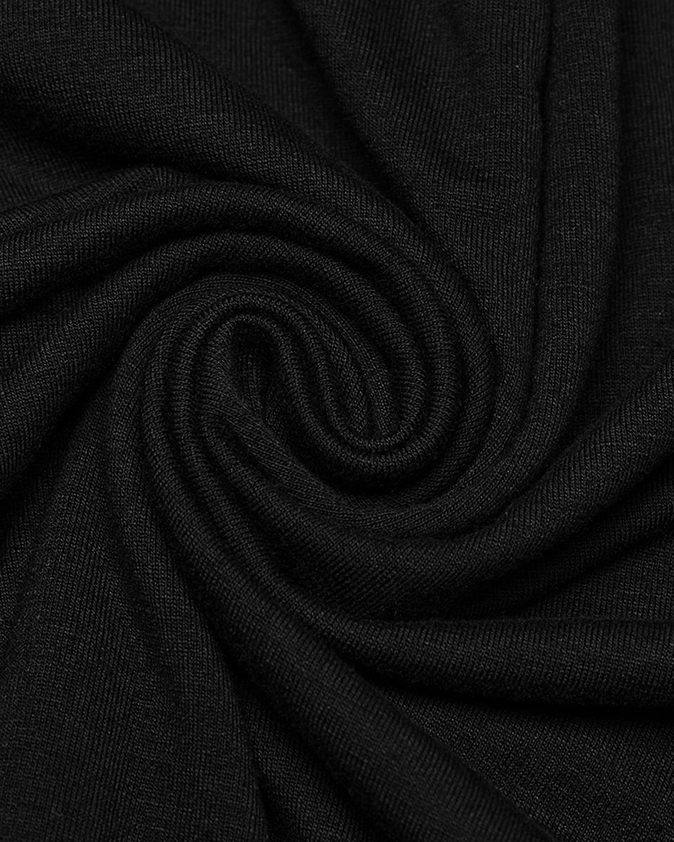 OQ-803LQF Daily Life Apocalyptic Gothic Asymmetric Broken Knit Hooded Dress
