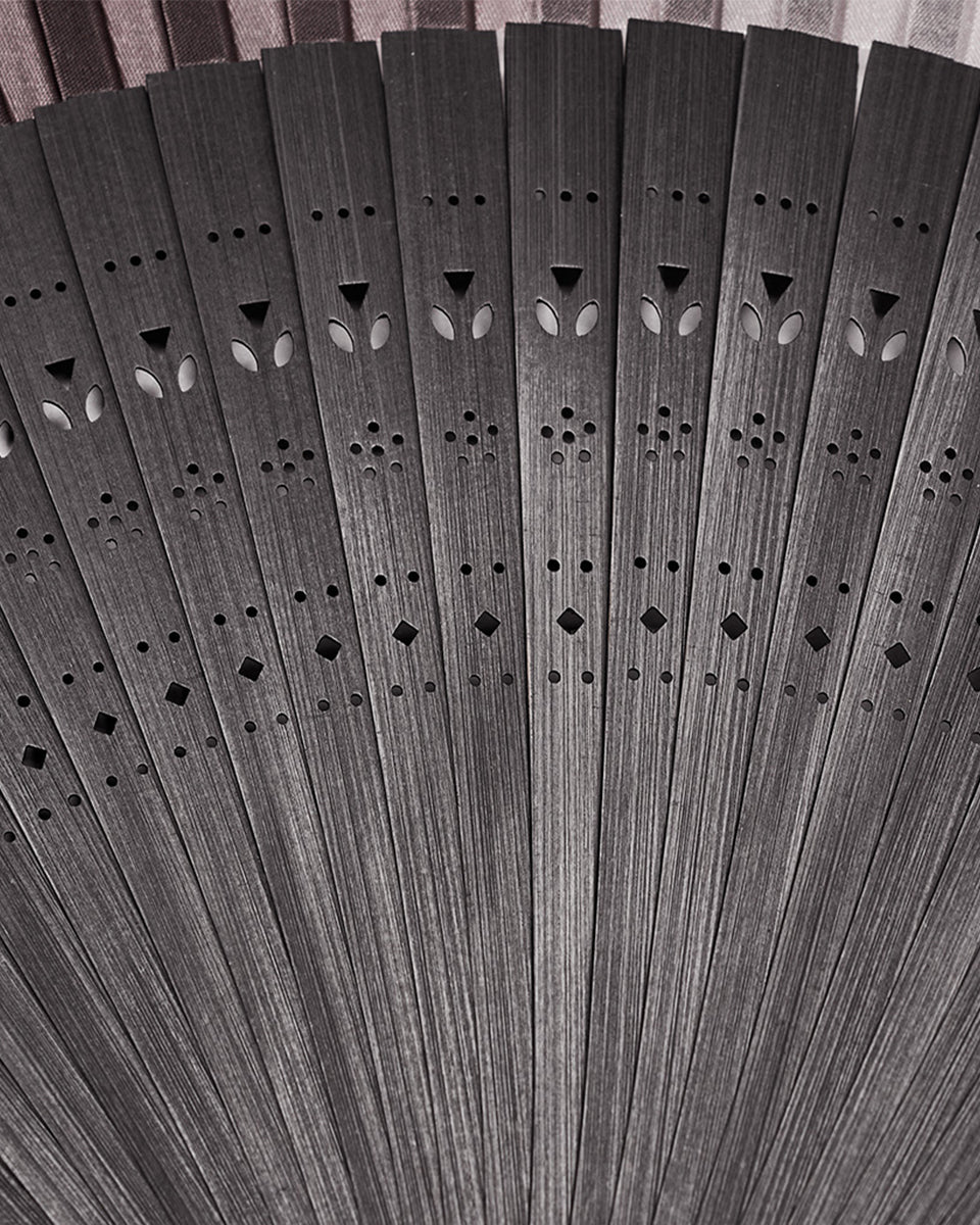 PR-WS-573QTF-COF Womens Folding Gothic Gradient Fan - Bronze
