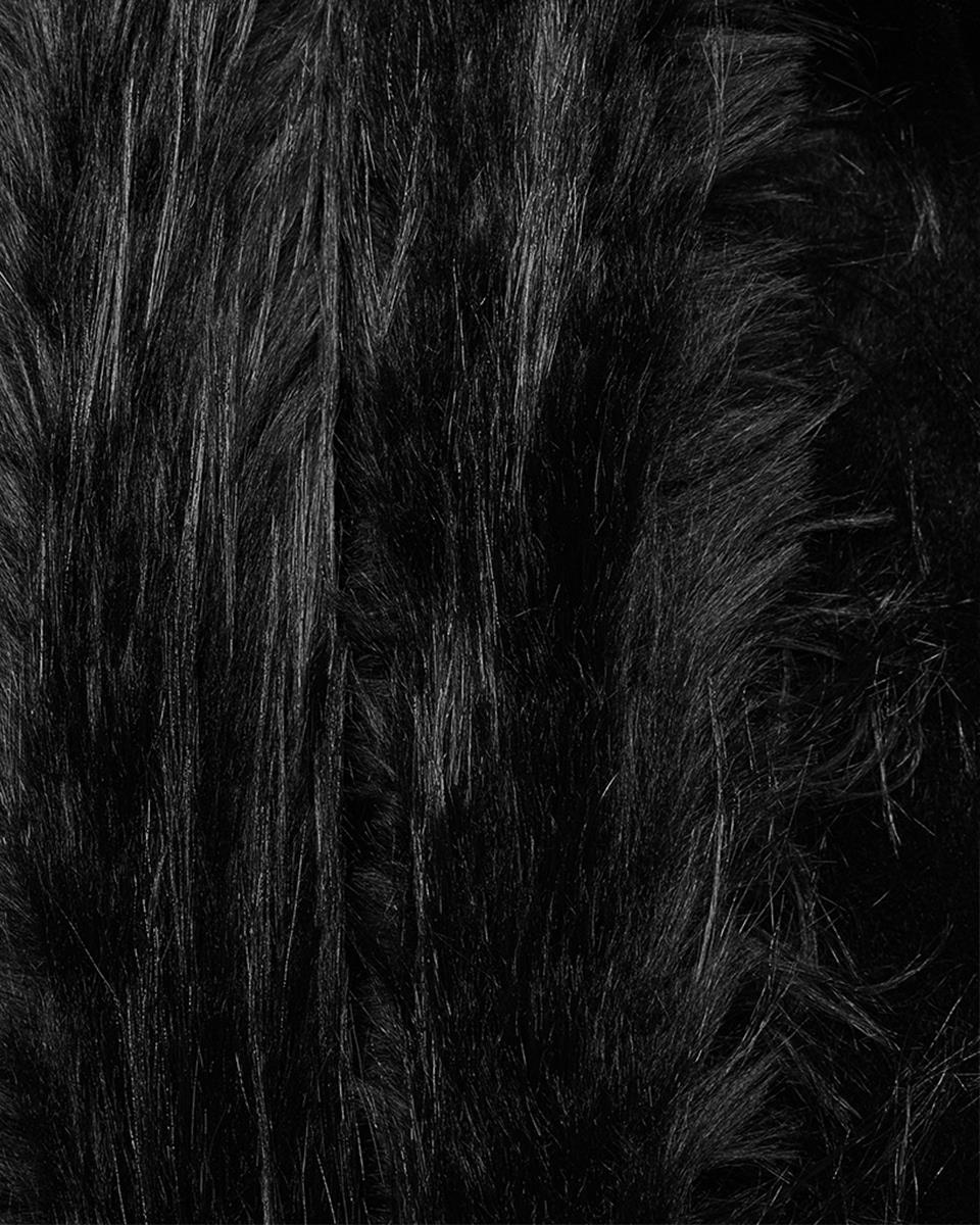 WY-1519DPF-BKF Womens Dark Bohemian Gothic & Faux Fur Hooded Cloak Cape