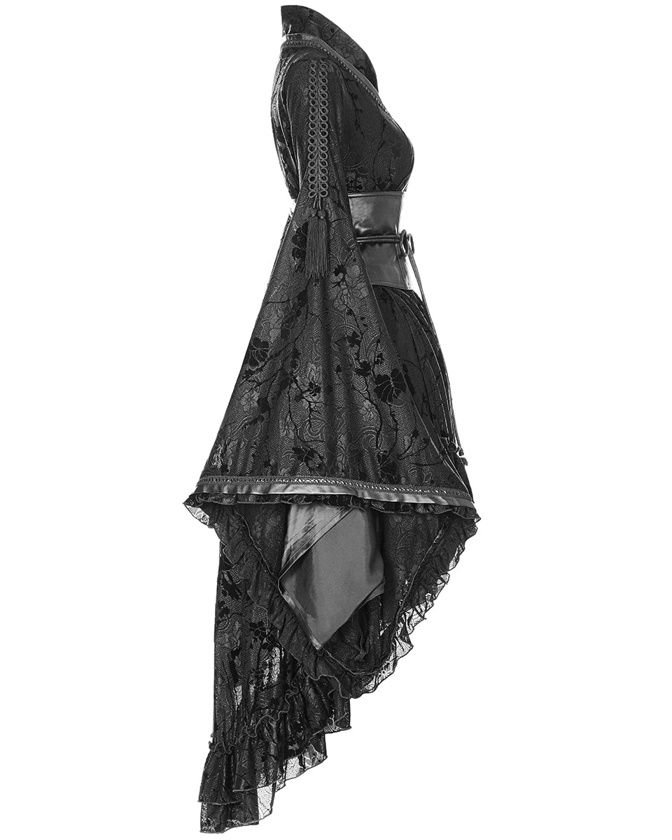 LQ-084 Pyon Pyon Dark Geisha Gothic Kimono Dress Jacket