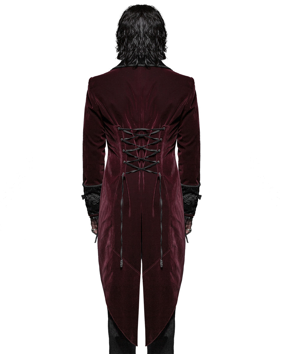 Y-635 Balthazar Mens Tailcoat - Red