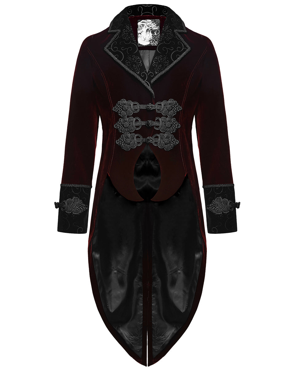 Y-635 Balthazar Mens Tailcoat - Red