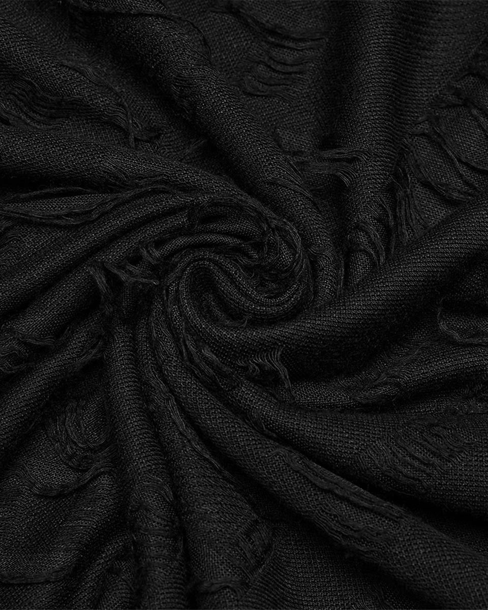 OQ-803LQF Daily Life Apocalyptic Gothic Asymmetric Broken Knit Hooded Dress