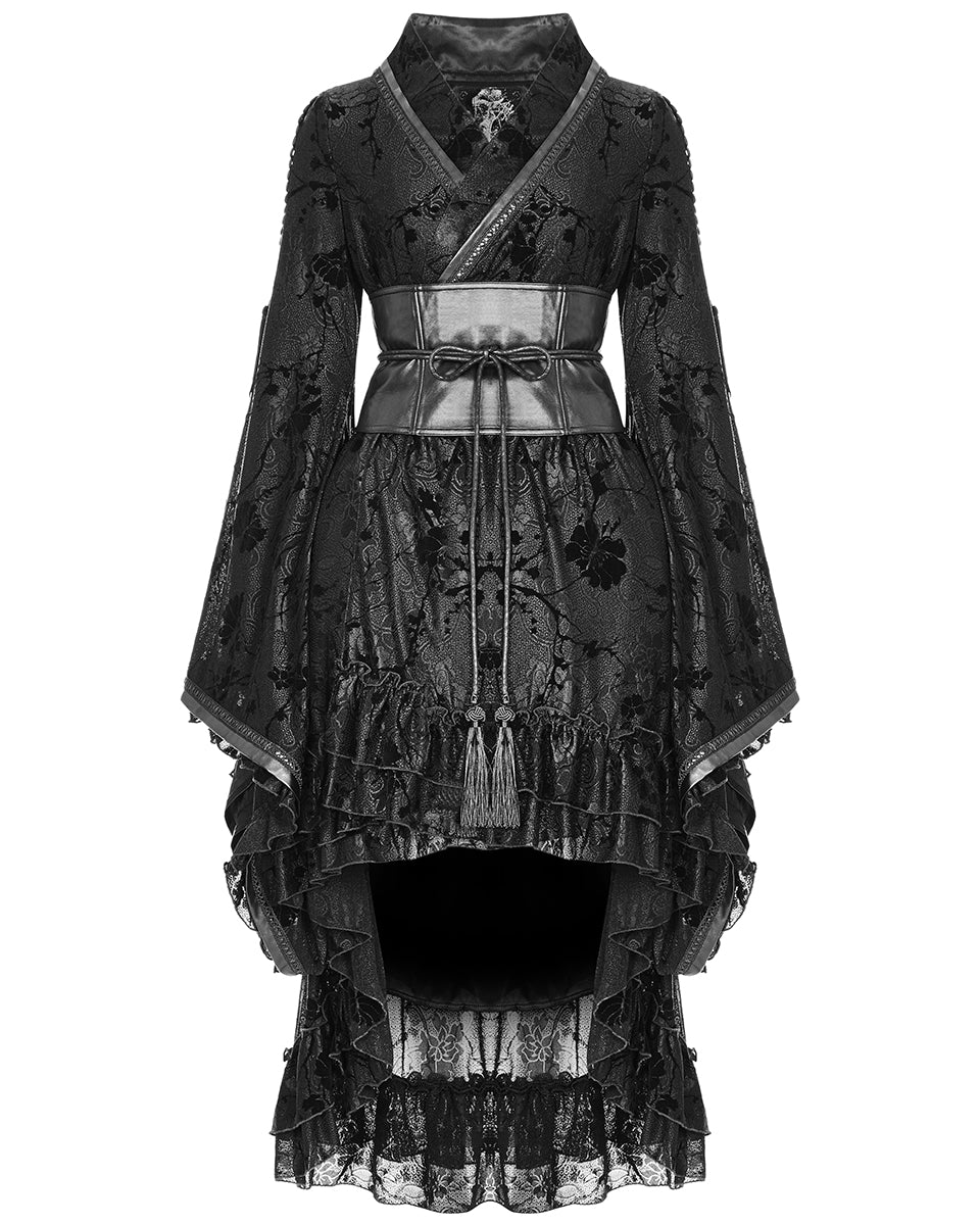 LQ-084 Pyon Pyon Dark Geisha Gothic Kimono Dress Jacket