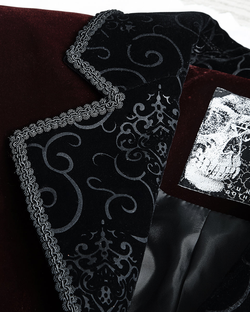 Y-635 Balthazar Mens Tailcoat - Red