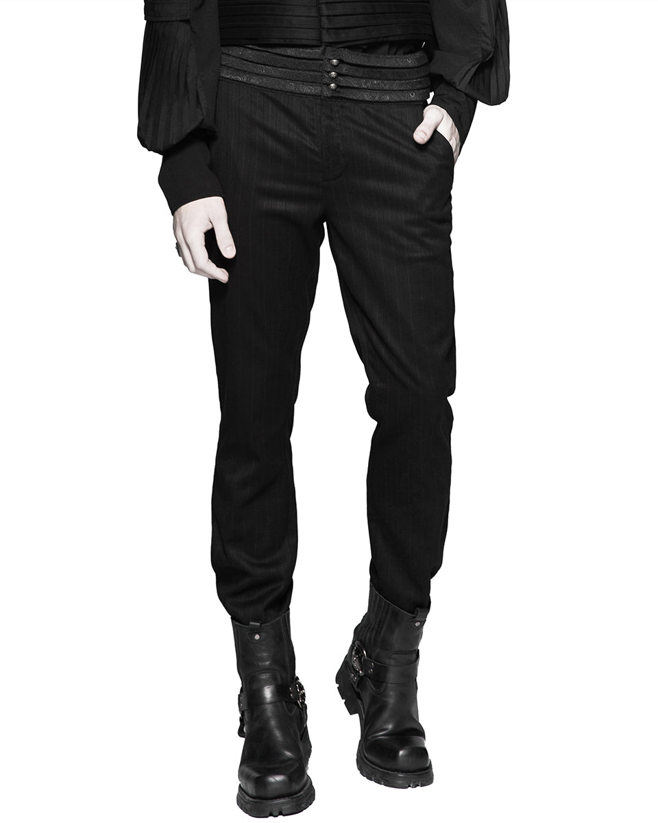 Gainsborough Mens Trousers - Black Stripe