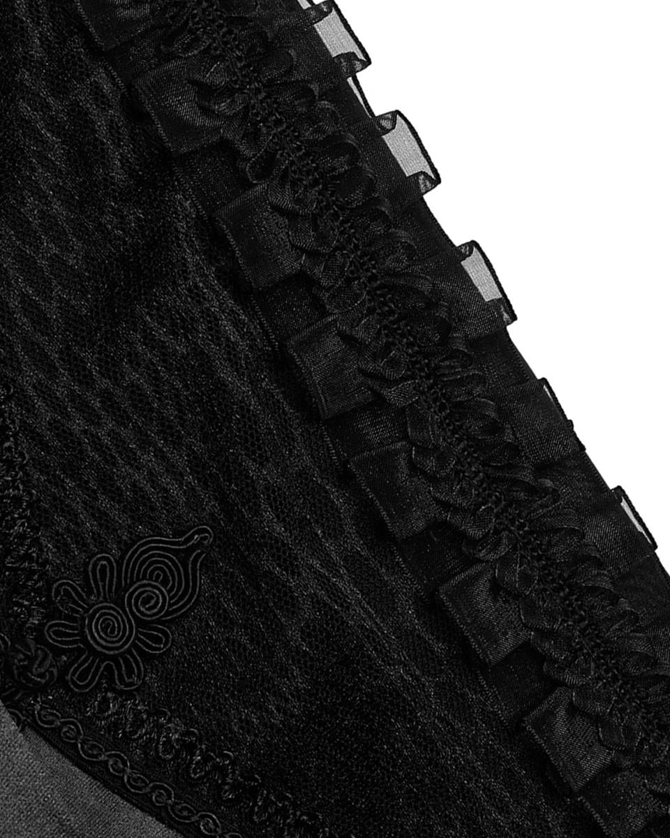 WK-574DDF-BKF Womens Gothic Mesh Inset Leggings