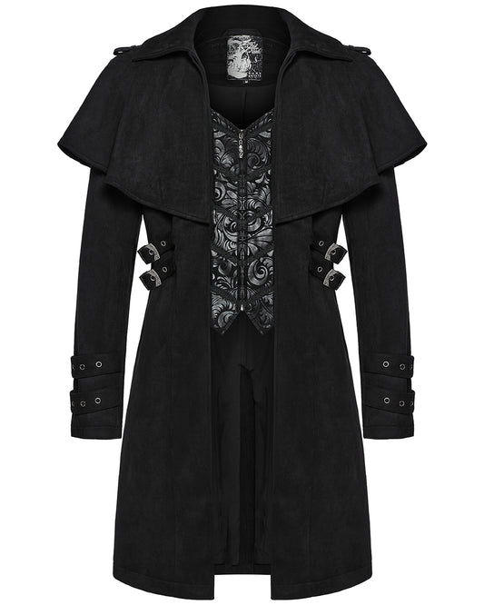 WY-1685ECM Mens Gothic Highwayman Shoulder Cape Coat