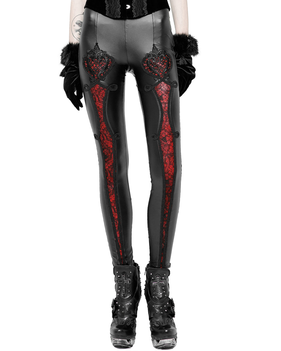 Ariadne Leggings - Black & Red