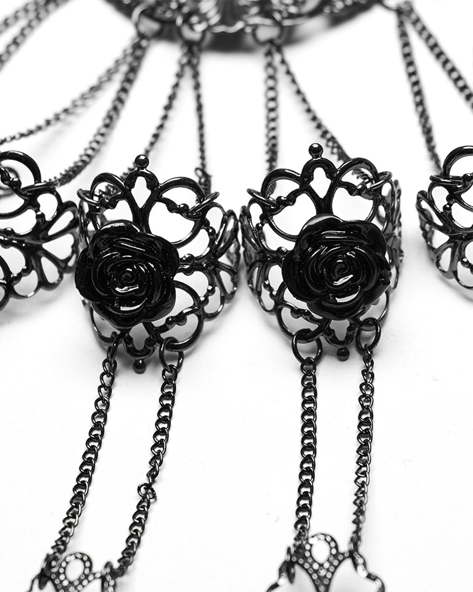 WS-575SSF-BKF Womens Thorns Of A Rose Gothic Claws Bracelet
