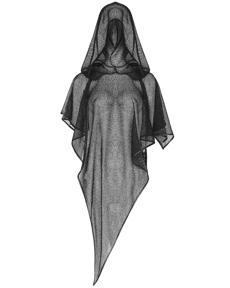 OPS-295 Daily Life Womens Urban Occult Asymmetric Hooded Mesh Scarf