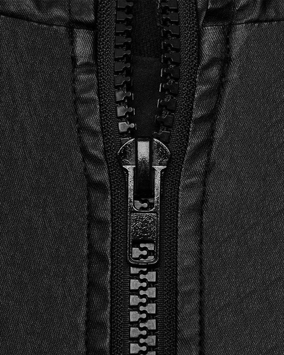 WY-1598MJM-BKM Mens Dystopian CyberPunk Zip Up Hooded Waistcoat Vest