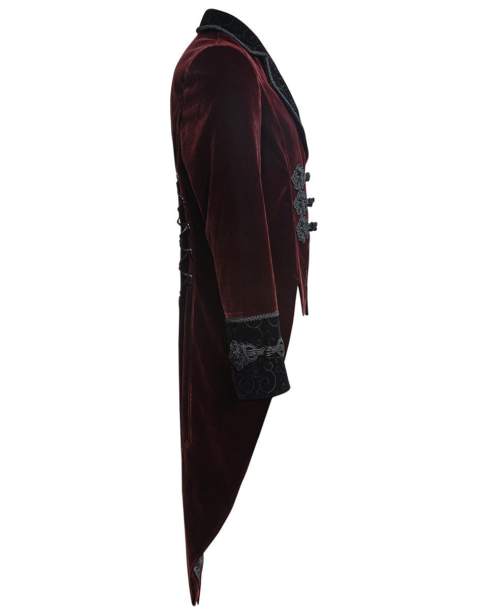 Y-635 Balthazar Mens Tailcoat - Red
