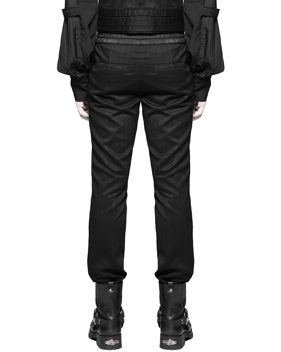 Gainsborough Mens Trousers - Black Stripe