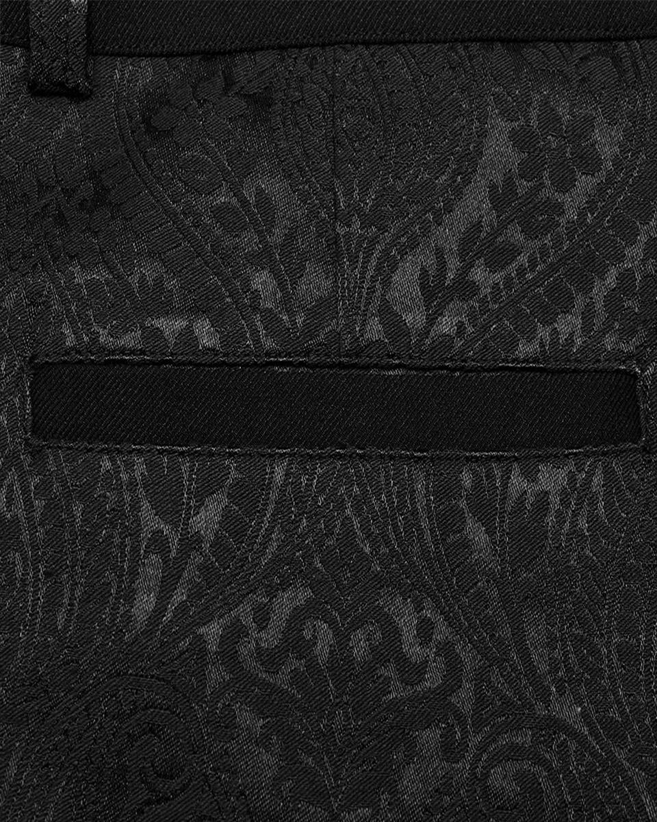 WK-589XCM-BKM Mens Gothic Damask Jacquard Dress Pants