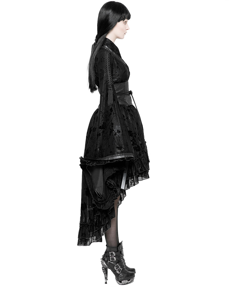 LQ-084 Pyon Pyon Dark Geisha Gothic Kimono Dress Jacket