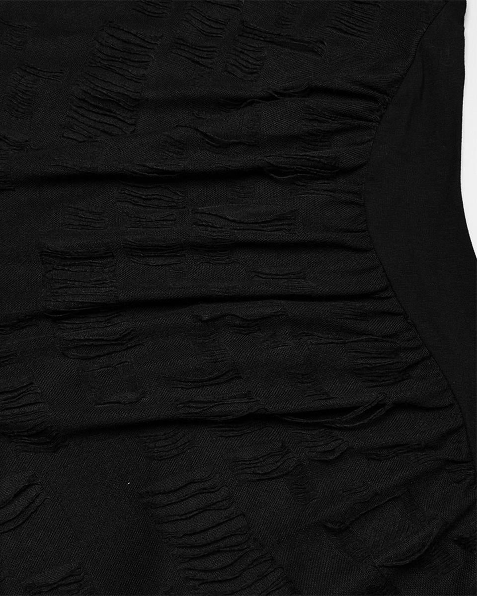 OQ-803LQF Daily Life Apocalyptic Gothic Asymmetric Broken Knit Hooded Dress