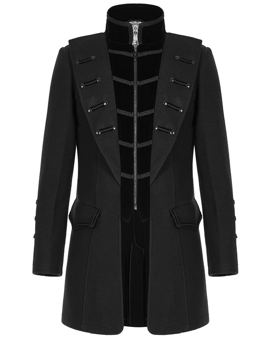 Y1442-BKM Mens Dark Gothic Aristocrat Morning Jacket