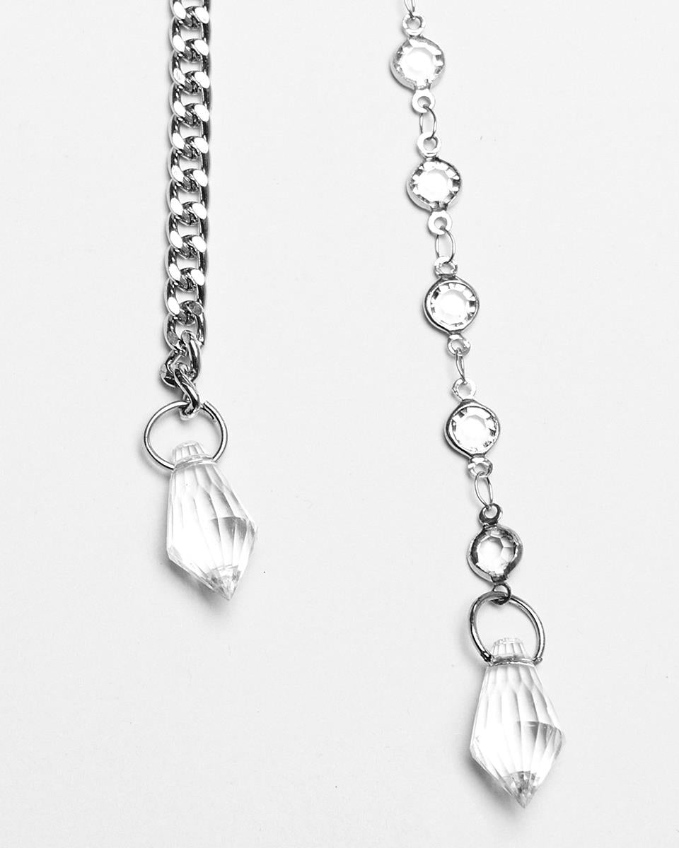 WS-605FSF-SIF Womens Gothic Crown Of Skulls Chained Tiara
