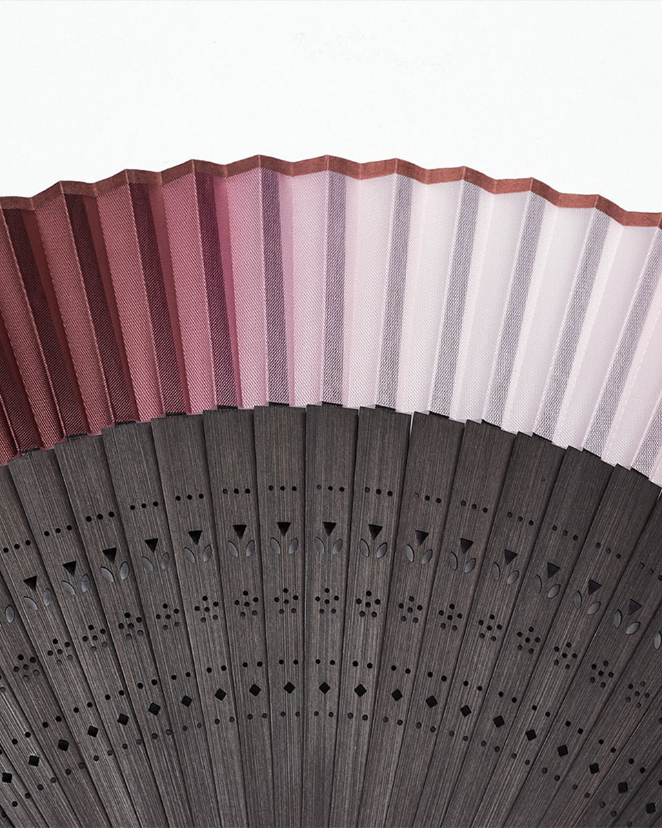 WS-573QTF-RDF Womens Folding Gothic Gradient Fan - Red