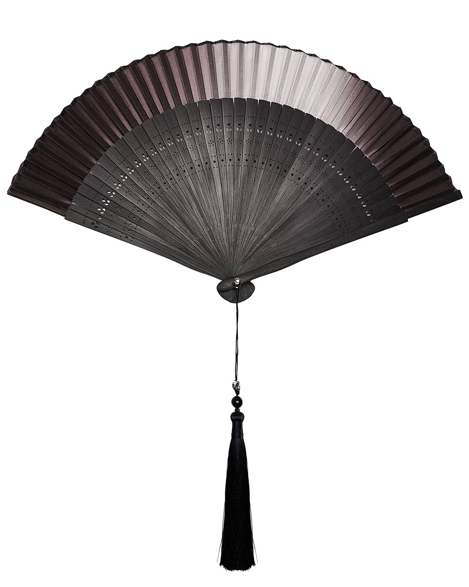 PR-WS-573QTF-COF Womens Folding Gothic Gradient Fan - Bronze