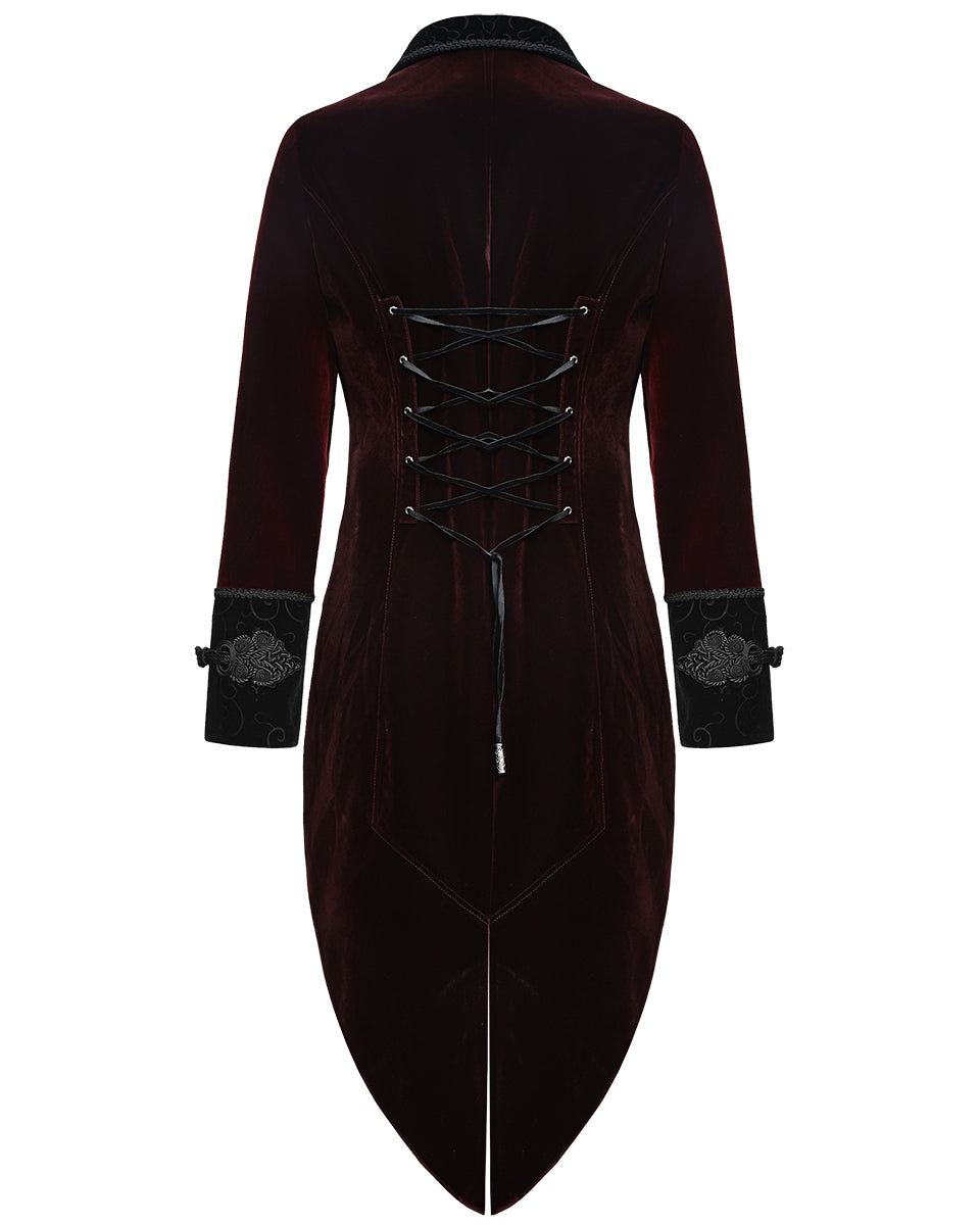Y-635 Balthazar Mens Tailcoat - Red