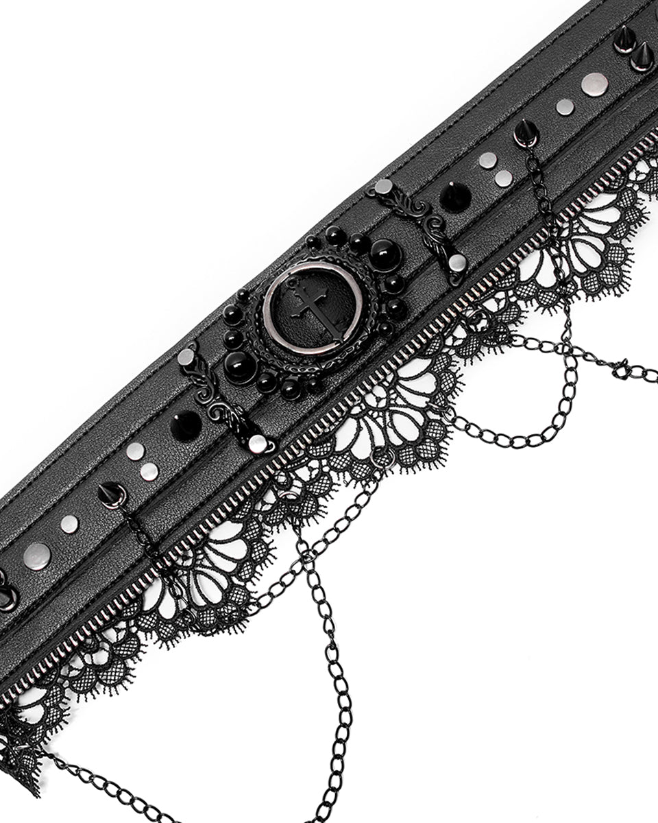 WLS-063 Pyon Pyon Womens Dark Steampunk Lolita Choker Collar
