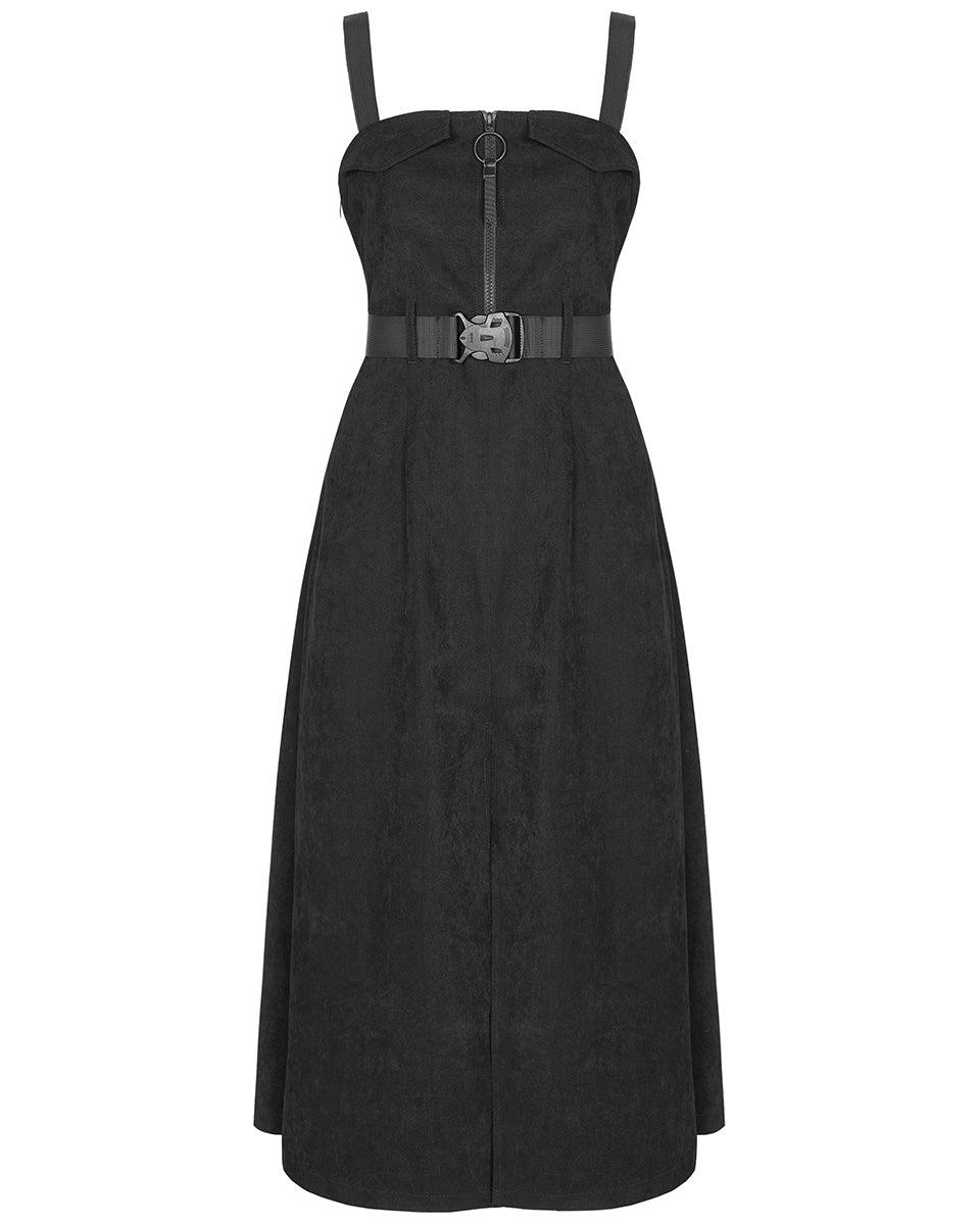 Daily Life Utilitarian CyberPunk Pinafore Dress