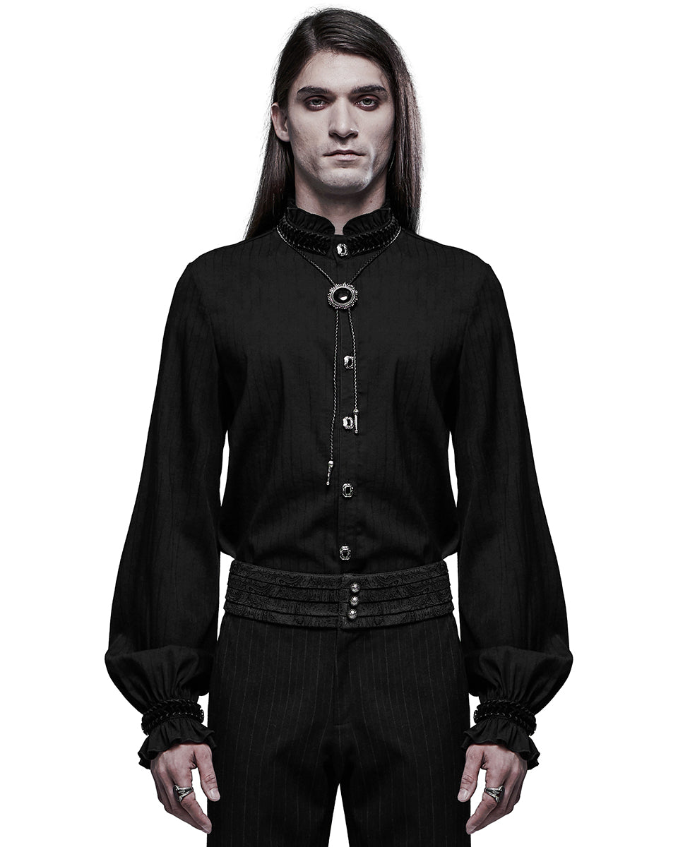 WY-1345 Amulet Mens Shirt - Black