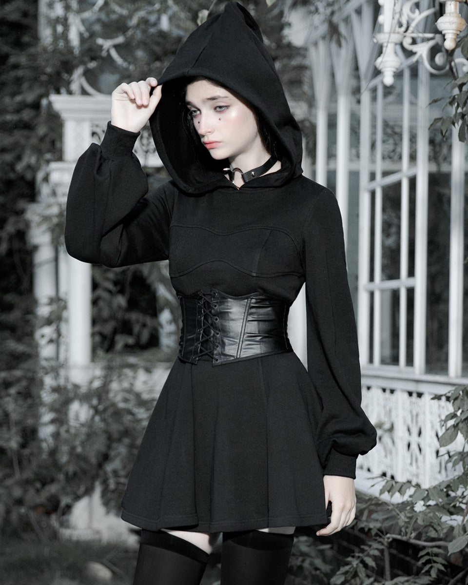 OPS193 Daily Life PU Coated Utilitarian Cyberpunk Heated Waist Cincher