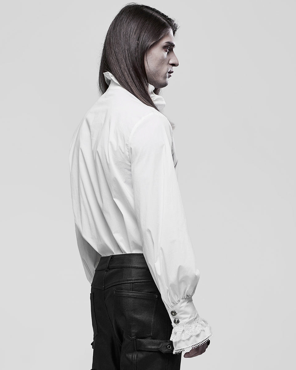 WY-1320 Mens Gothic Aristocrat Shirt - White