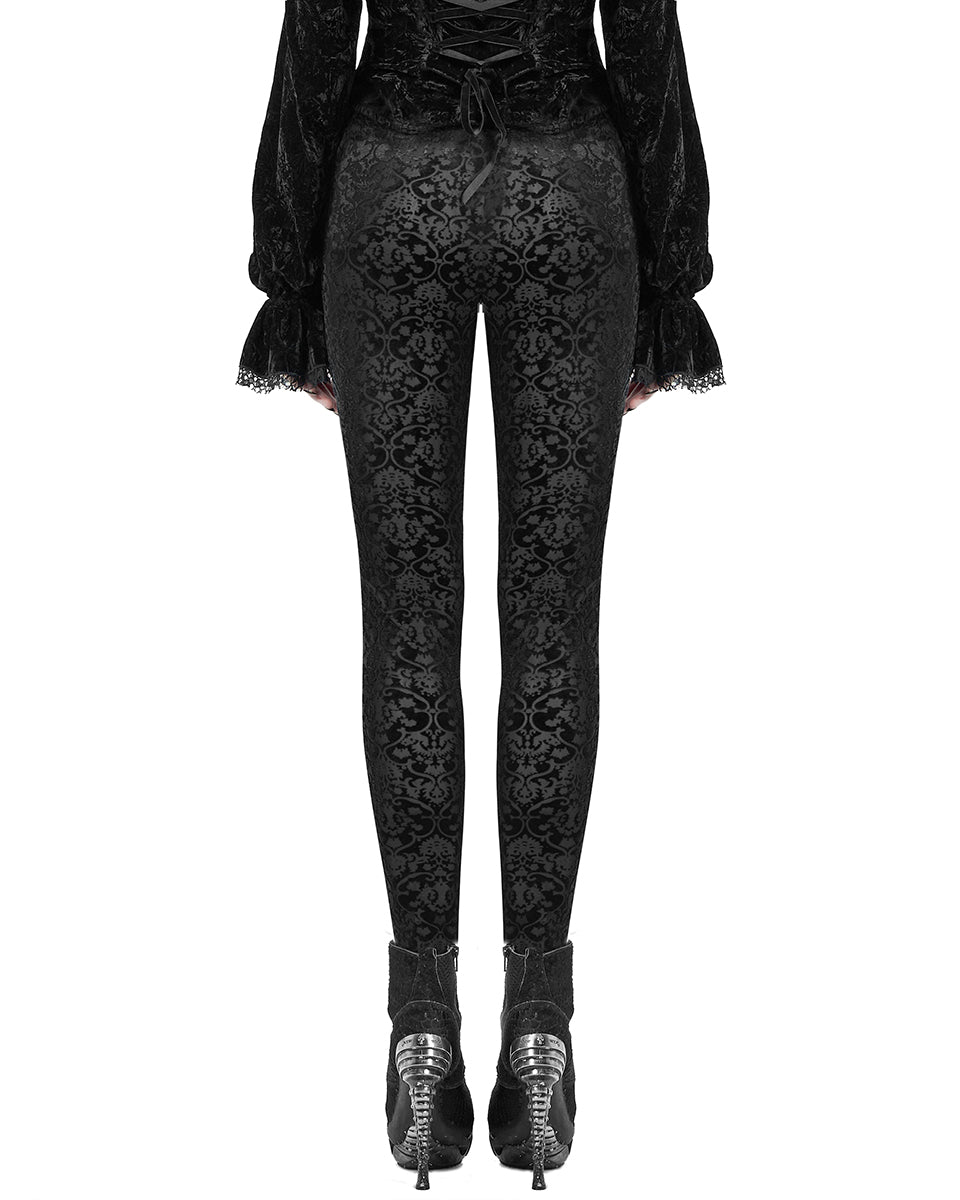WK-464 Womens Gothic Devore Leggings