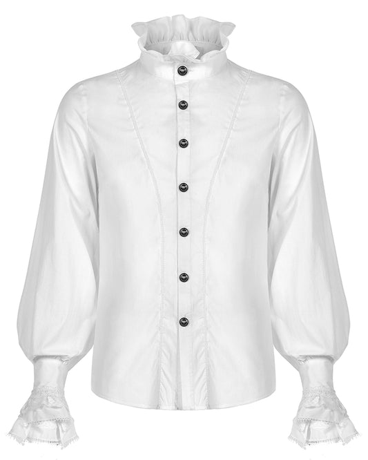 WY-1320 Mens Gothic Aristocrat Shirt - White