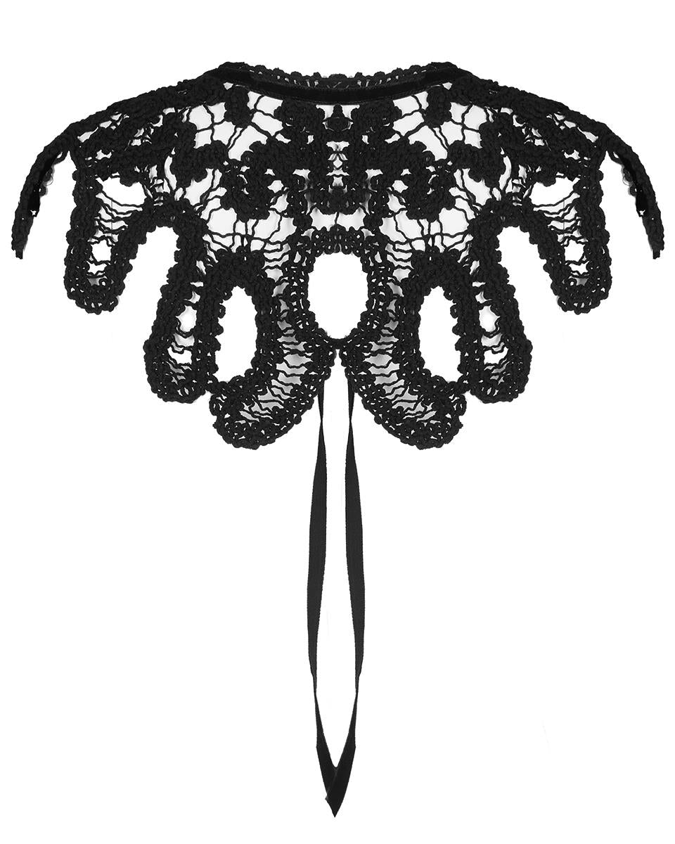 WS-470 Petalia Gothic Crochet Shawl