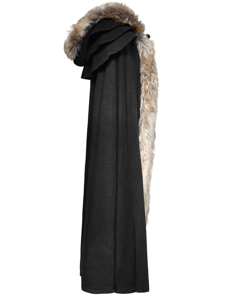 Y-673 Winterfell Mens Cloak - Black
