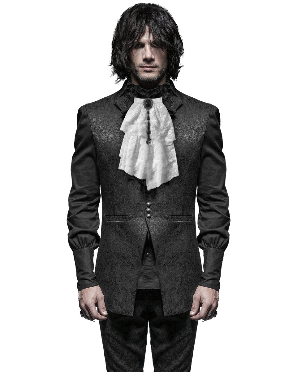 S173 Regency Jabot Cravat - White