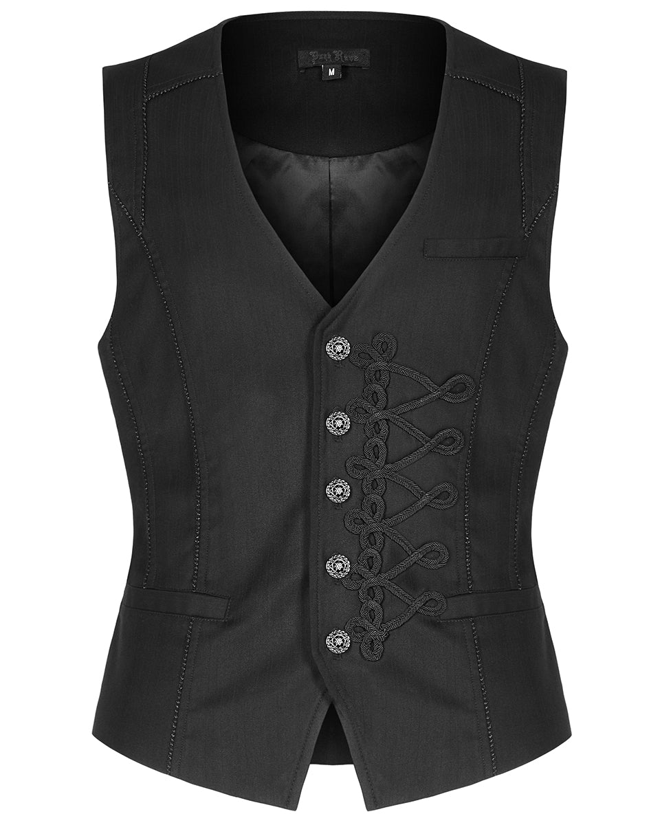 WY-1339 Invictus Mens Regency Gothic Waistcoat Vest