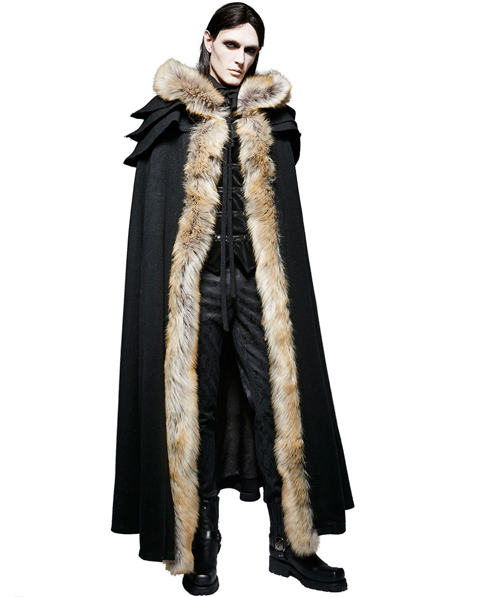 Y-673 Winterfell Mens Cloak - Black