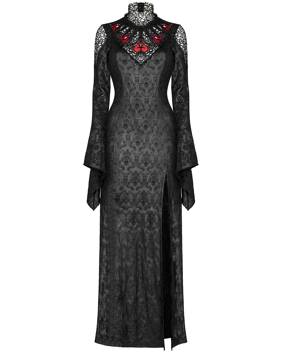 WQ-618 Baroque Gothic Dark Vine Gothic Witch Maxi Dress Punk Rave WQ-618 Baroque Gothic Dark Vine Gothic Witch Maxi Dress Punk Rave