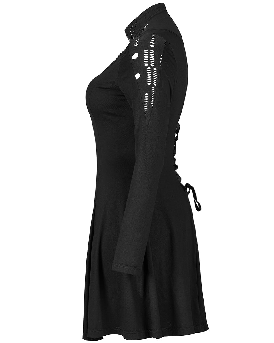 DQ-581 Gothic Broken Knit Chain Dress - Extended Size Range