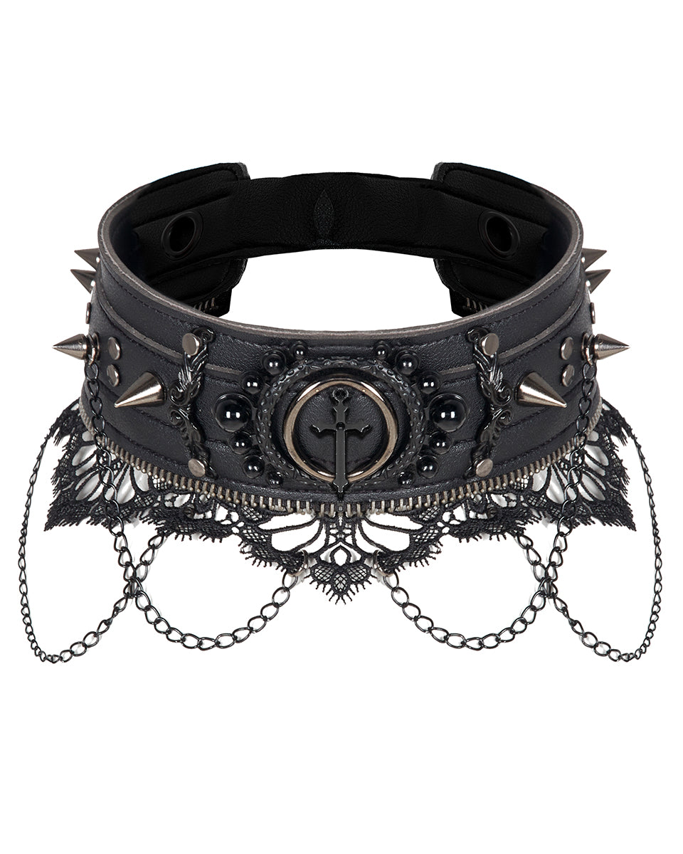 WLS-063 Pyon Pyon Womens Dark Steampunk Lolita Choker Collar