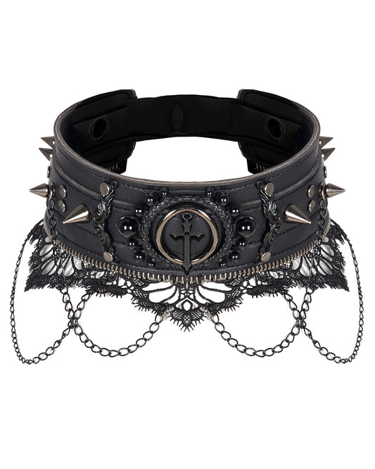 WLS-063 Pyon Pyon Womens Dark Steampunk Lolita Choker Collar