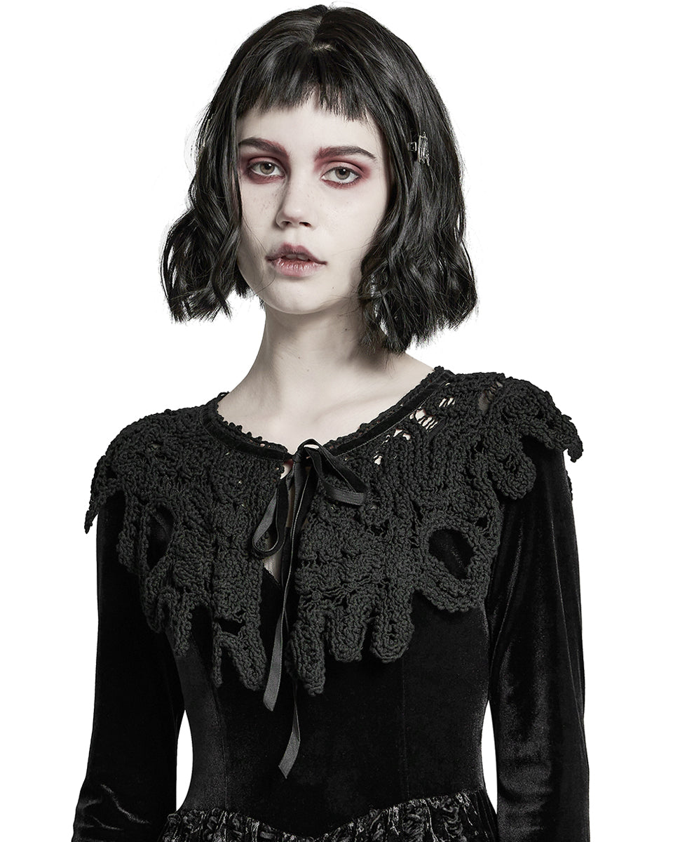 WS-470 Petalia Gothic Crochet Shawl