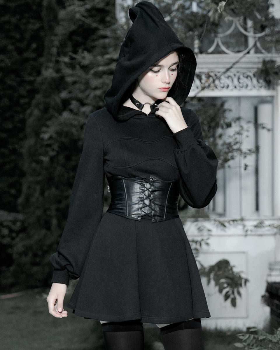 OPS193 Daily Life PU Coated Utilitarian Cyberpunk Heated Waist Cincher