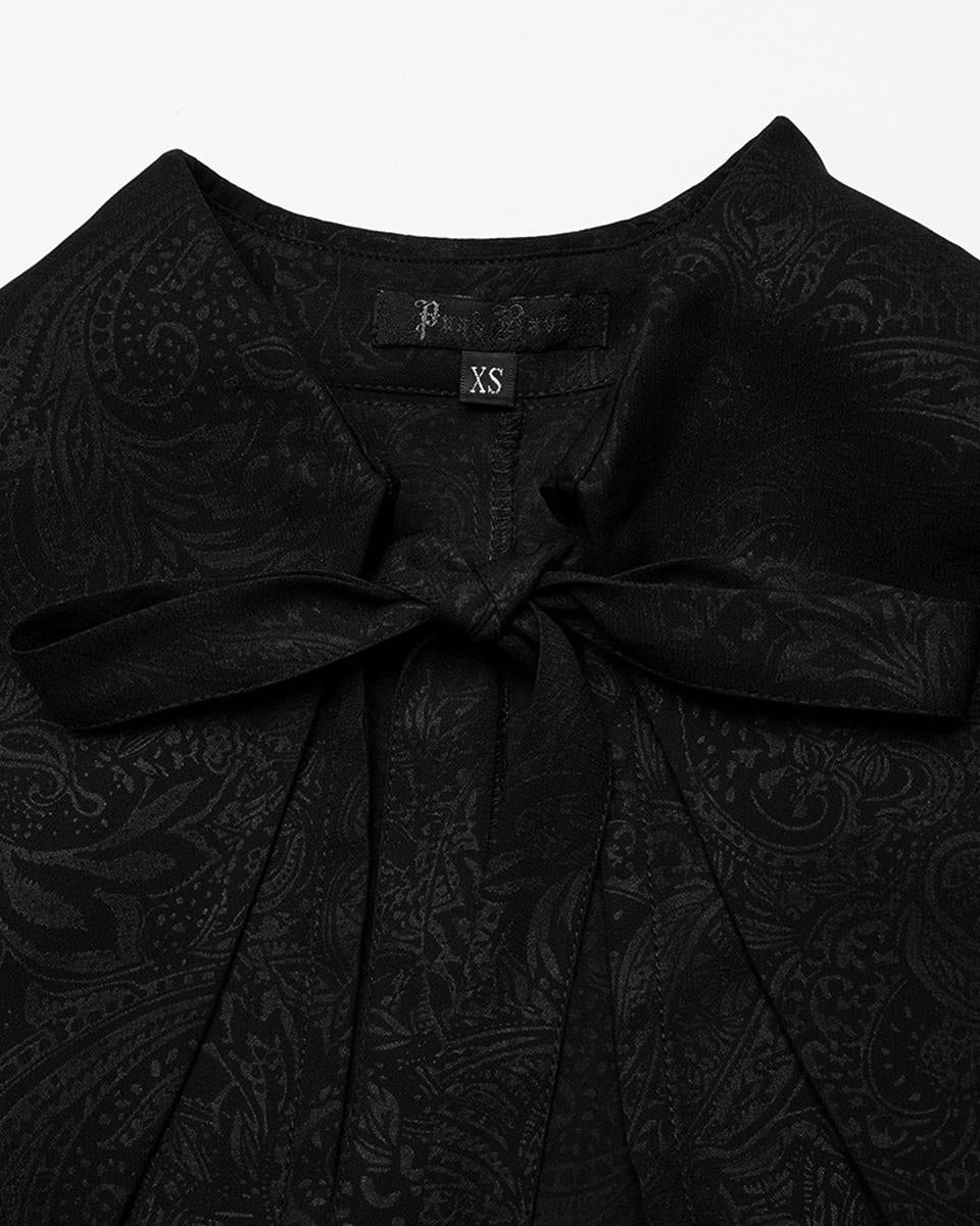 WY-1454 Womens Baroque Gothic Lace Applique Chiffon Travelling Cloak