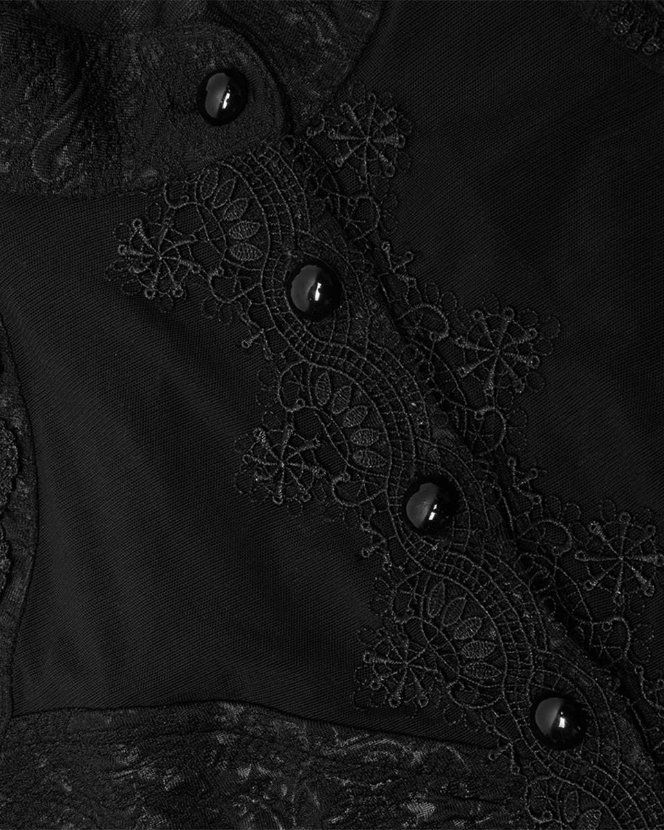WY-1357 Womens Dark Gothic Lolita Cold Shoulder Blouse