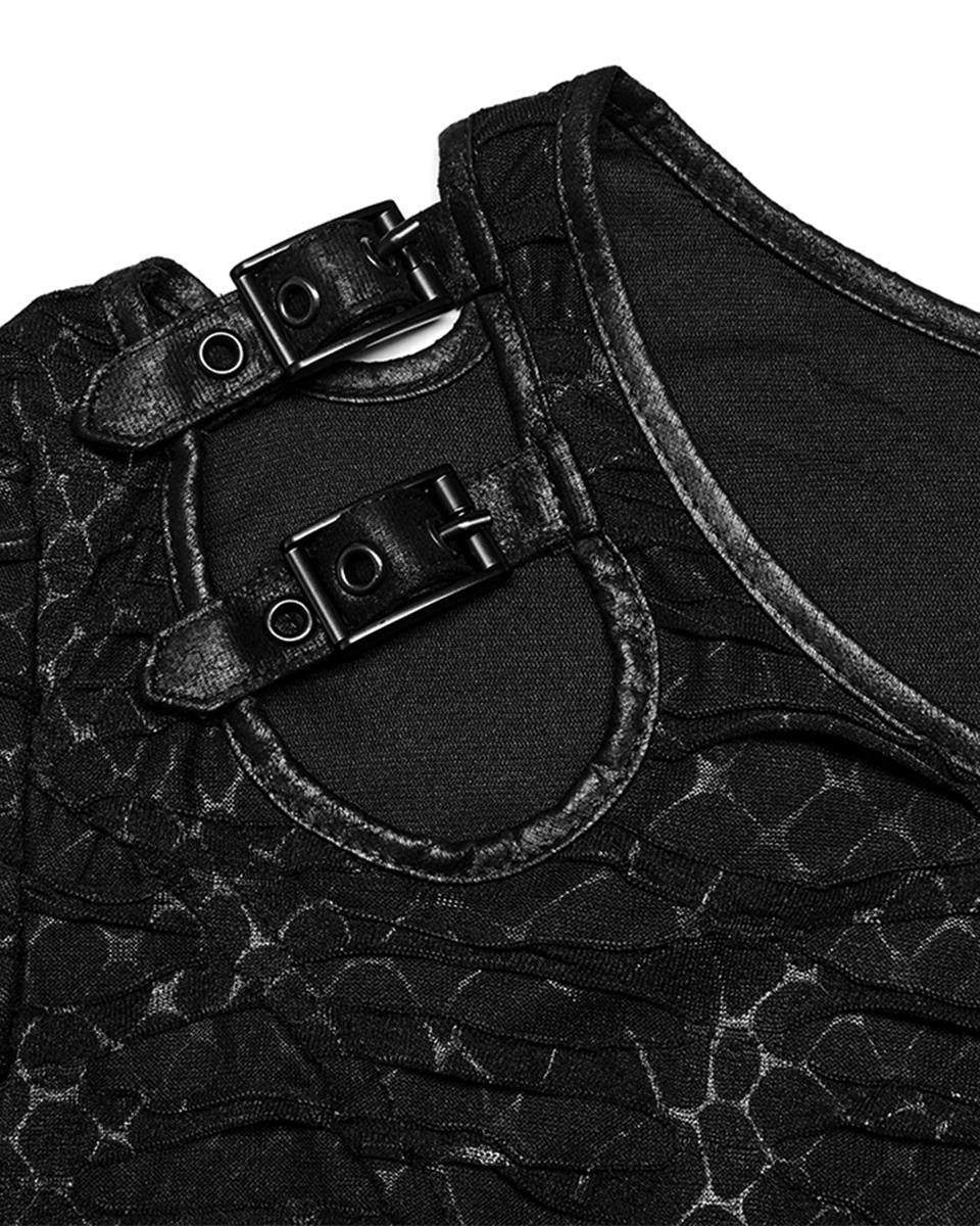 WQ-479 Womens Dark Apocalyptic Layered Mesh Dress
