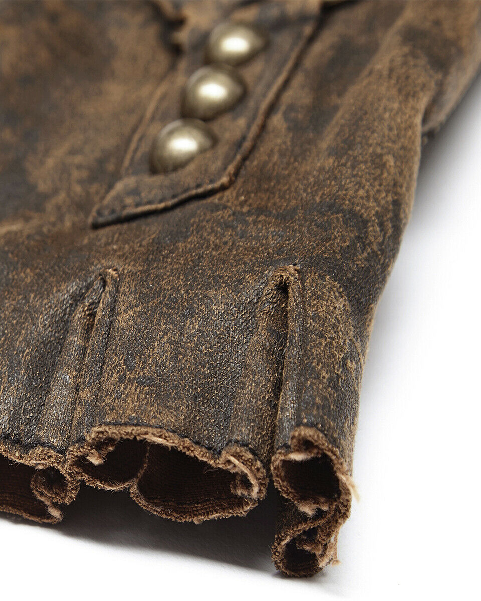 WS-252 Mens Steampunk Engineer Gloves - Brown