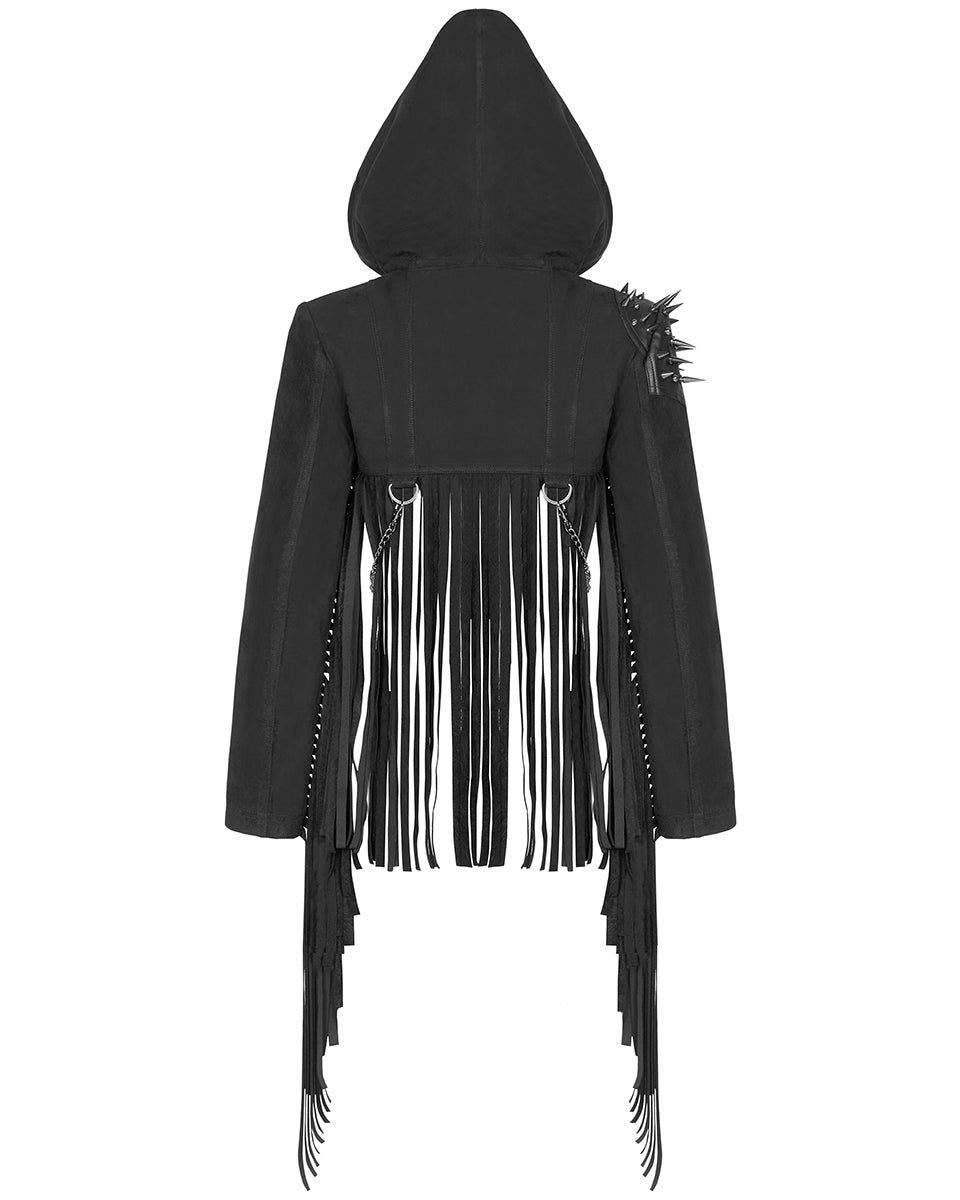Y-667 Stormrider Womens Apocalyptic Hooded Cropped Biker Jacket